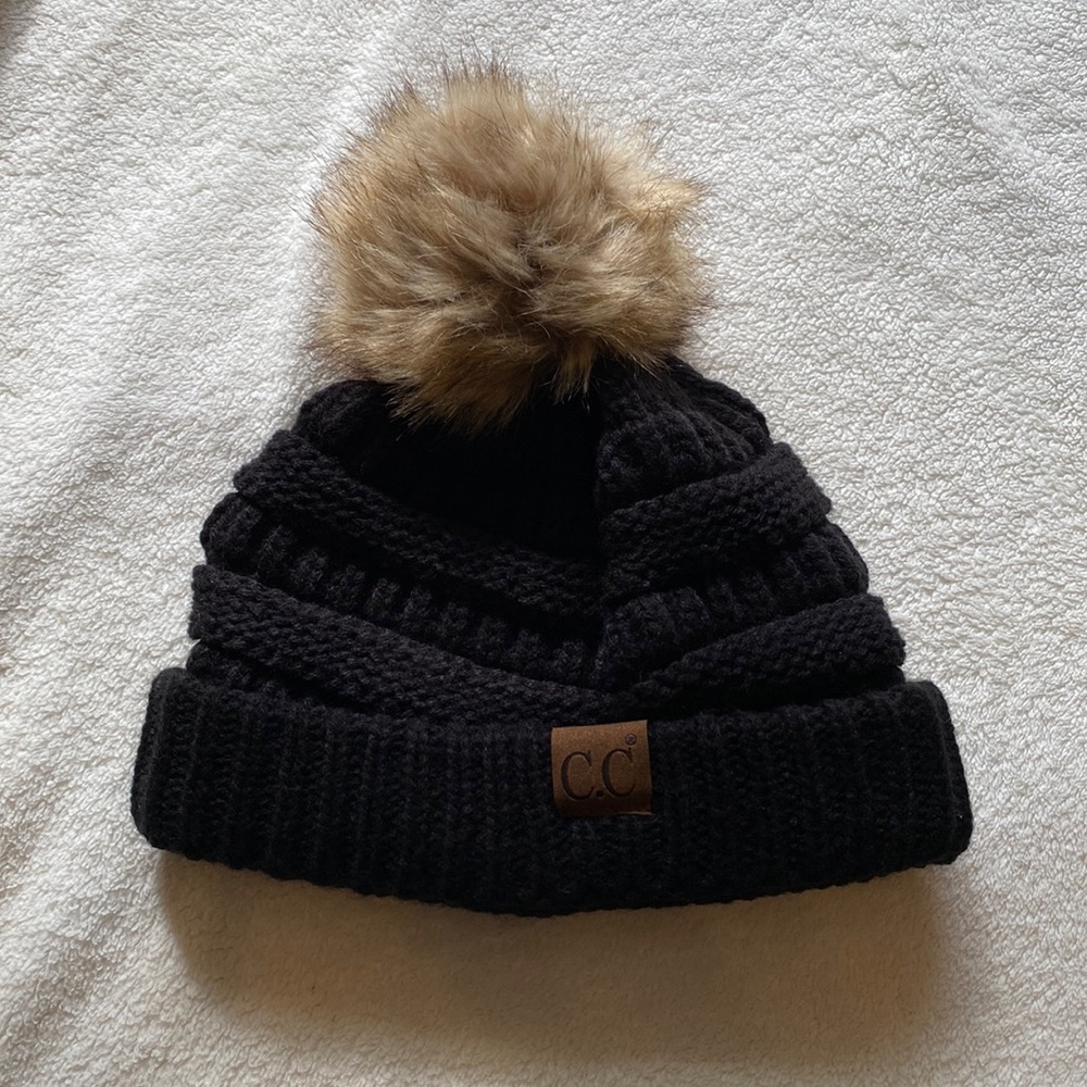black beanie